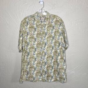 Margaritaville Silk Linen Button Up Size Large